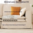 thumbnail image 4 of CHIC HOUSE 146.4" Modular Sleeper Sectional Sofa with Storage Ottoman, Removable Washable Slipcover, Waterproof & Pet-Scratch-Resistant, Cloud Dual-Layer Cushions, 8-Seater for Living Room, Beige, 4 of 10