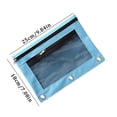 thumbnail image 2 of Ikeay Double Zipperpencil Bag Transparent Mesh File Pouch Case Zip Pencil Bags Pencil Cases with Enforced Hole 3 Ring,Pencil Case,Stationery Bag,Clearance Sale, 2 of 4
