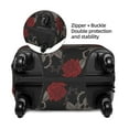 thumbnail image 4 of Daiia Skull and Red Roses Luggage Cover, Thickened Washable Travel Luggage Covers, Elastic Unique Baggage Covers for 18-20 inch Luggage-Small, 4 of 9