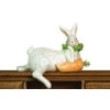 2 Sweet Delights Shelf Sitting Bunny Rabbit w/Carrot Easter Figures 13" x 9"