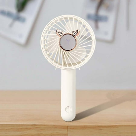 

Vikudaty Portable Fold Handheld Fan USB Charge Fan Speed Adjustable 3 Speed Hanging Fan