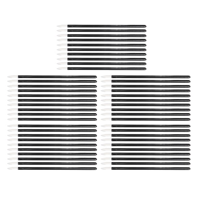 50 pinceles delineadores de ojos desechables de punta fina, aplicadores portátiles multifuncionales.
