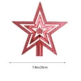 thumbnail image 5 of FRCOLOR 20cm Christmas Tree Star Topper Happy Holiday Decoration (Red), 5 of 10