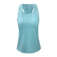 thumbnail image 5 of Messiyo Womens Tank Tops Racerback Tank Tops for Women Workout Tops for Women Athletic Tank Tops for Women Workout Shirts Women Athletic Tops for Women Long Tank Tops for Women Blue 2XL, 5 of 7
