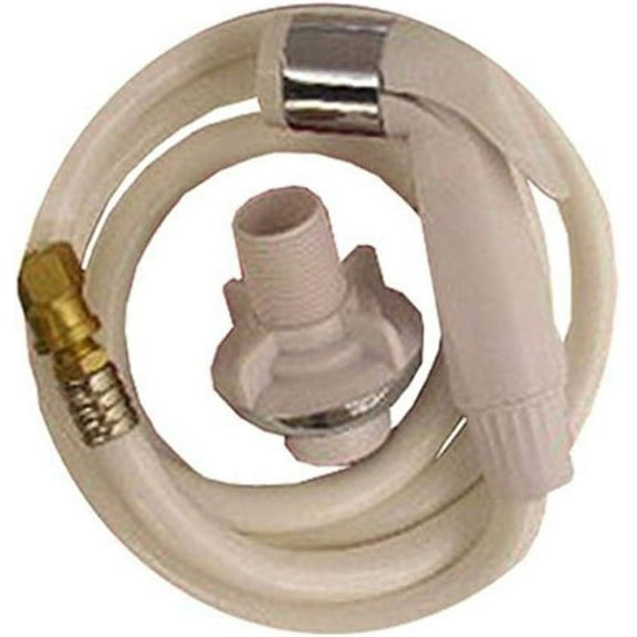 Lasco Fittings Faucet Spray Head With Hose - Easy To Install - White