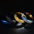 thumbnail image 2 of Frosted Stainless Steel Ring 6mm Unisex Band Gift Box, 2 of 6