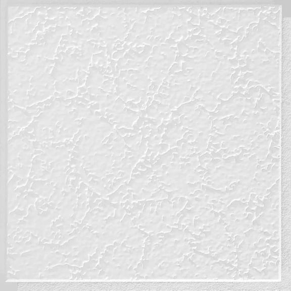 Armstrong 1x1 GRENOBLE Acoustic Mineral Fiber Ceiling Tiles for Suspended Ceiling Grids, 40-tiles per pack, White