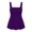 Purple, variant on Moxiu Women Tank Tops Plus Square Neck Adjustable Strap Tunic Sleeveless Babydoll Peplum Blouse Curvy Hem Tank Top Red,XXXXXL