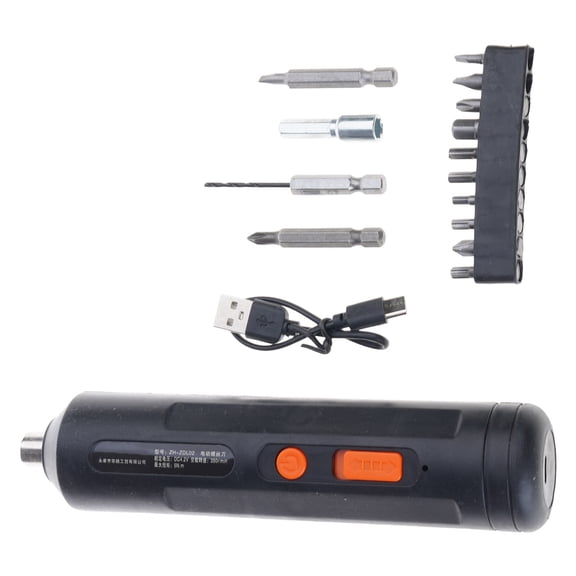 COOLHOOD Electric Screwdriver Set Featuring Various Screwdriver Bits Crosses Flat Head Type Ergonomic Handle High Capacity Batter