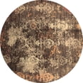 thumbnail image 1 of Ahgly Company Indoor Round Oriental Brown Industrial Area Rugs, 6' Round, 1 of 4