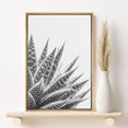 thumbnail image 2 of PixonSign Framed Canvas Print Wall Art Right Side of Zebra Plant Botanical Flower Photography Modern Art Contemporary Dramatic Dark Black and White for Living Room, Bedroom, Office - 16"x24" Natural, 2 of 5