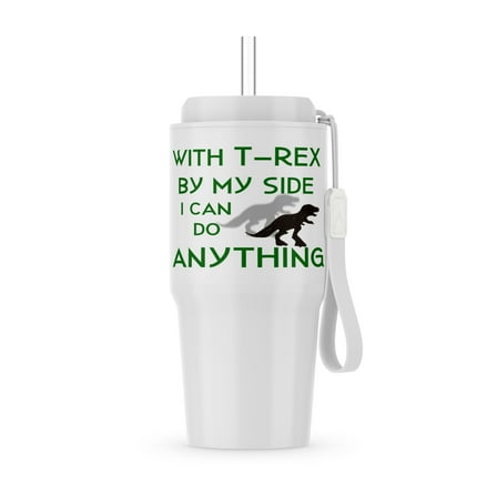 Image Of With T Rex By My Side I Can Do Anything, 20oz Tumbler