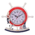 thumbnail image 2 of Mediterranean Style Wall Clock with Hanging Rope for Home Decoration in Red Plastic 12.5 Inches, 2 of 5
