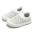 thumbnail image 7 of kkdom Boys Girls Sneakers Shoes Lightweight Slip-on Walking Shoes White Size 9 Toddler, 7 of 7