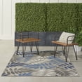 thumbnail image 2 of Nourison Aloha Indoor/Outdoor Grey/Blue 5'3" x 7'5" Area Rug, (5x7), 2 of 14
