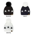 thumbnail image 6 of CC Beanie with Quality Faux Fur Pom & Star Pattern, 6 of 8