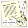thumbnail image 2 of Be You Bravely Necklace Female Adult Gutsy Goodness Bronze Metal Jewelry, 2 of 8