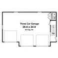 thumbnail image 2 of House Plan Gallery - HPG-0644 - 644 sq ft - 1 Bedroom - 1 Bath Garage Plan - Two Story Printed Blueprints - Simple to Build (5 Printed Sets), 2 of 4