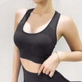 thumbnail image 2 of Nilvkv Sports Bras for Women, Sports Bra, Solid Yoga Bra Fast Dry Sweat Wicking Active Intimate Black 42BC, 2 of 5