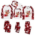 thumbnail image 6 of mgoYE Christmas Pajamas for Family , Baby Romper/Letter Christmas Hat Print Long Sleeve Tops + Plaid Pants Sleepwear Set(Red,9-12 Months), 6 of 9