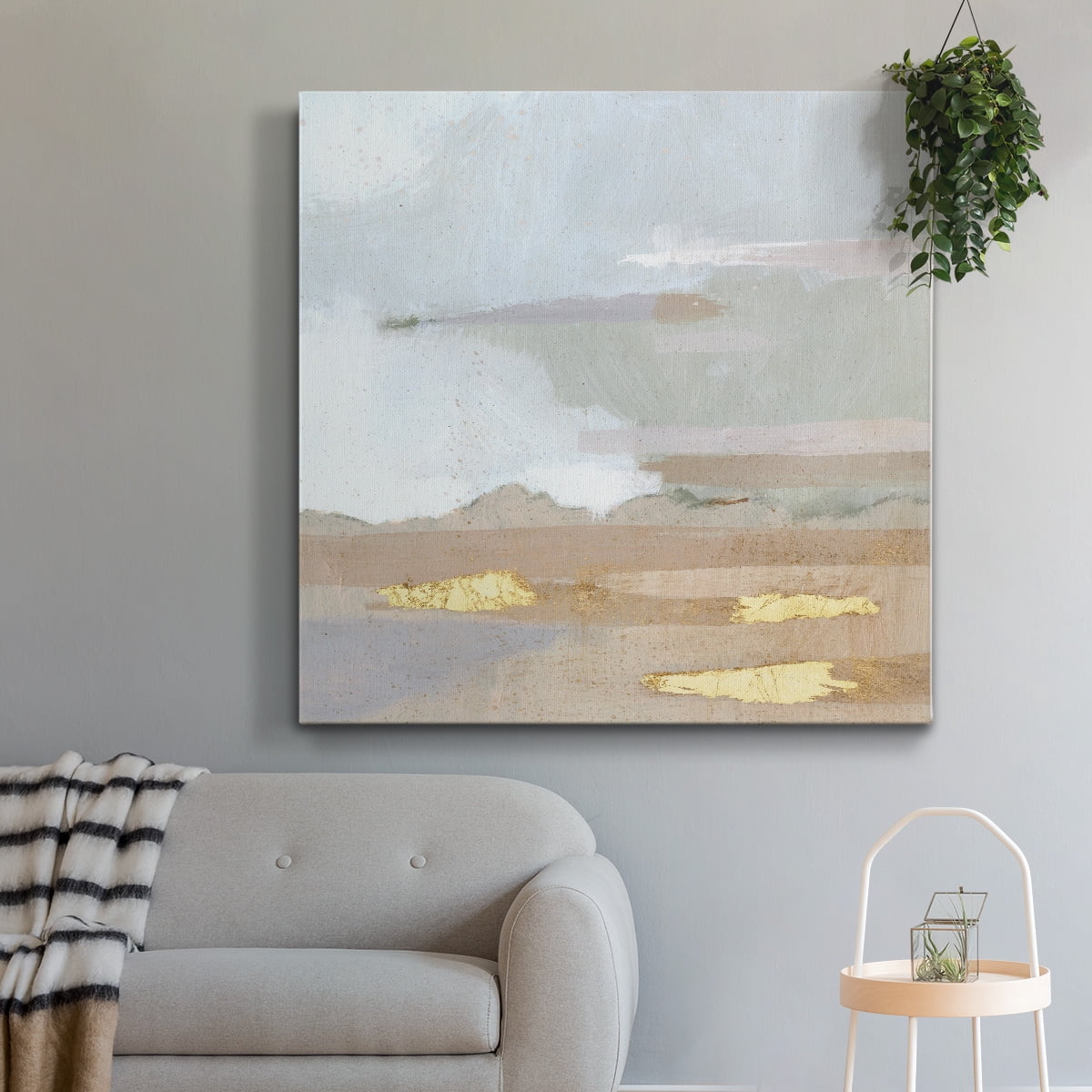 Wexford Home Abstract Coastland II-Premium Gallery Wrapped Canvas, 32" x 32" - Ready to Hang