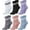 Six-Piece Socks, variant on 6 Pairs Pilates Socks with Grips for Women Non Slip Yoga Crew Socks for Barre Ballet Dance Barefoot Workout Hospital