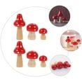 thumbnail image 6 of Worgeous Adorable Red Plastic Mushroom Decor for Shelf and Garden Decoration 6pcs Mini Size, 6 of 8