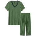 thumbnail image 7 of X'soft Women's Casual Short Sleeve Top Carpi Pants Sleepwear PJ Sets, 7 of 7