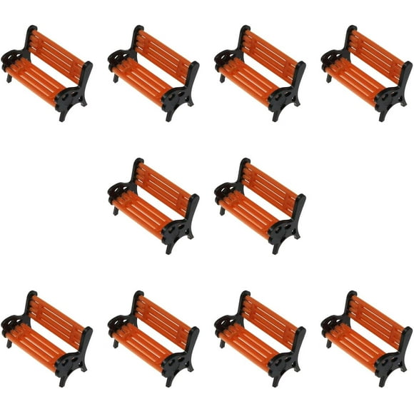 Park Street Seat Bench Park Bench Model Train Landscape Railroad Model 10 Pieces