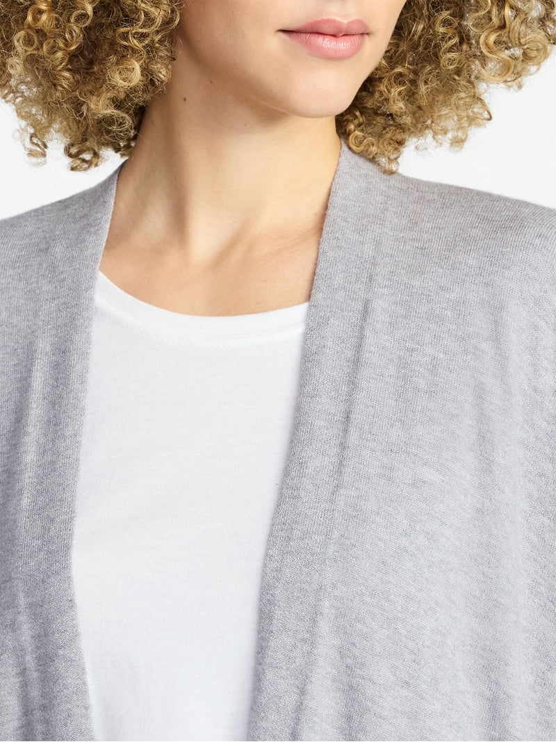 Time and Tru Women's and Women's Plus Open Front Knit Wrap