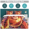 thumbnail image 5 of The Flash 3-Piece Comforter Set for Bedroom, The Flash Bedding Set for Kids Adults, Soft Microfiber Duvet Cover Set with Zipper Closure, 1 Duvet Cover + 2 Pillow Covers, 5 of 8