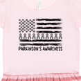 thumbnail image 3 of Inktastic Parkinson's Awareness Gray Ribbons and Flag Gift Toddler Girl Dress, 3 of 4