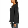 thumbnail image 3 of Orvis Ladies' V-Neck Sweatshirt, Black Large, 3 of 3
