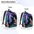 thumbnail image 4 of Balery Tropical Palm Leaves Vintage Canvas Backpack for Men and Women - Large Capacity, Durable Travel Laptop Bag for School, Work, Hiking, and Outdoor Activities, 4 of 7