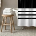 thumbnail image 3 of Creative Products Black Farmhouse Stripe 71x74 Shower Curtain, 3 of 7