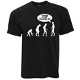 thumbnail image 1 of Camiseta casual de manga corta con estampado de letras divertidas y de moda para el Día del Padre para hombres y mujeres 4 (ZY6426-negro XS) XXX-Grande, ZY6426-negro, 1 of 2