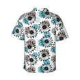 thumbnail image 4 of Xecao Watercolor Sunflower print Hawaiian shirt - a stylish short-sleeve button-down for men, perfect for casual beach and tropical outings., 4 of 9