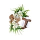 thumbnail image 5 of Corona de Pascua con cruz rústica, ramo floral simulado, guirnalda para puerta de entrada blanco 45cm, 5 of 9