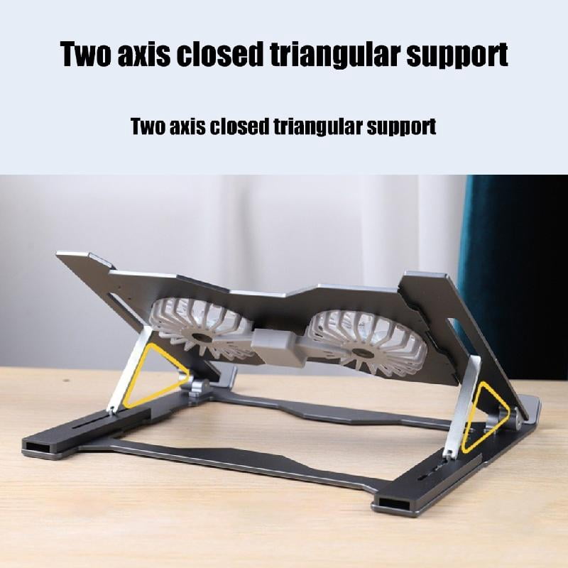 Yammee Adjustable Aluminum Laptop Stand With Cooling Fan and LED Lights For Gaming