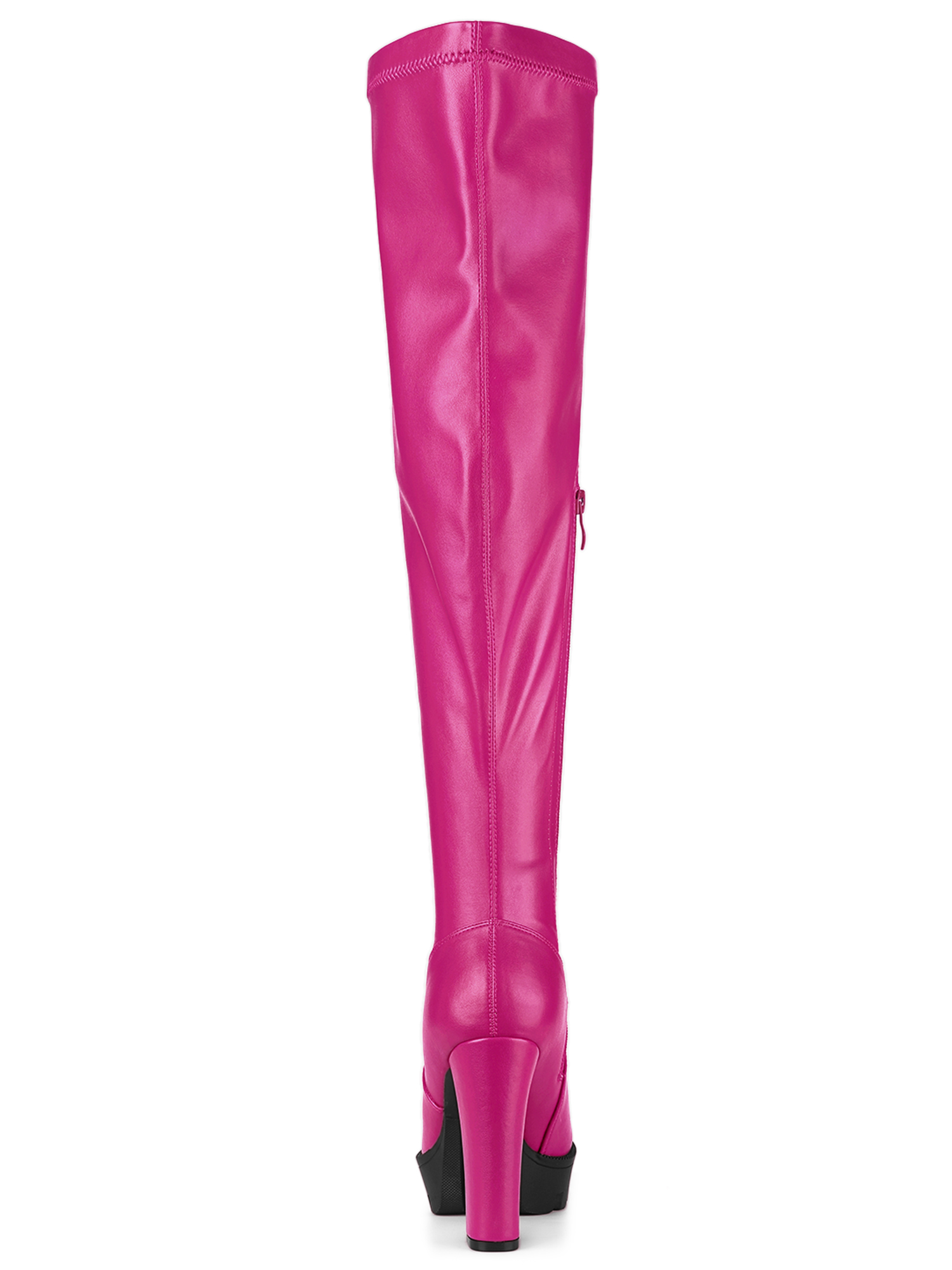 DARING DIVA Women's Platform Heels Block Heel Over-knee-high Boots Hot Pink 8