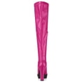thumbnail image 4 of DARING DIVA Women's Platform Heels Block Heel Over-knee-high Boots Hot Pink 9, 4 of 7