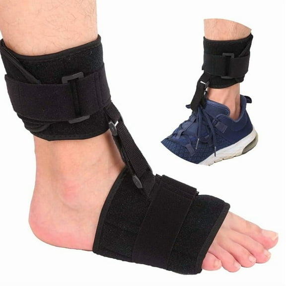 Soft AFO Drop Foot Brace for Unisex Adult Improve Walking Gait, Foot Orthosis Ankle Brace Support, Pain Relieve for Achilles Tendon, Comfort fit for Right, Left