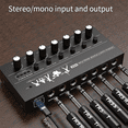 thumbnail image 4 of 6-Channel Audio Mixer Ultra Low Noise Line Mixer Easy Operation Stereo Mixer for Guitars Bass Keyboards and Stage Mixing, 4 of 6