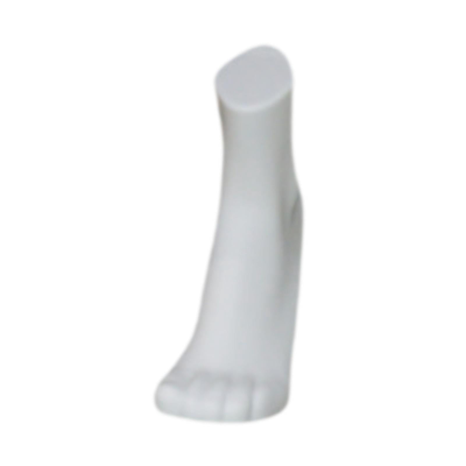 Zxpjkyu Male Mannequin Foot Model with Magnetic Base Photo Prop Sock Display Model for Short White