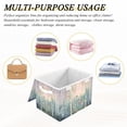 thumbnail image 6 of Yayeee Collapsible Cube Storage Bin with Lid Fabric Closet Decorative Basket with Handles, Night Deer, 6 of 7