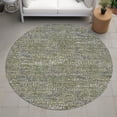 thumbnail image 6 of Addison Rugs Chantille Indoor/Outdoor Contemporary Abstract Olive Machine Washable Round Rug, 8' x 8', 6 of 7