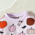 Halloween Newborn Baby Girl Outfit Pumpkin Sweatshirt Romper Long