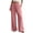 Pink, variant on Mnuaqn Womens Fashion Linen Pants Solid Casual High Waist Loose Fit Drawstring Trousers with Pockets (Wine, M)