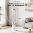 thumbnail image 2 of Xcity H601 43-Inch Bladeless Oscillating Tower Fan, 10 Speeds 800L/s High Airflow, 80° Wide Oscillation, 9H Timer Quiet Tower Fan with Remote Touch Control for Bedroom Living Room,White, 2 of 6