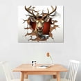 thumbnail image 2 of COMIO sechars Vintage Farmhouse Canvas Wall Art Deer Paintings Decor Abstract Elk Animal Poster Prints for Farm Kitchen Bedroom Decorations Framed, 2 of 4